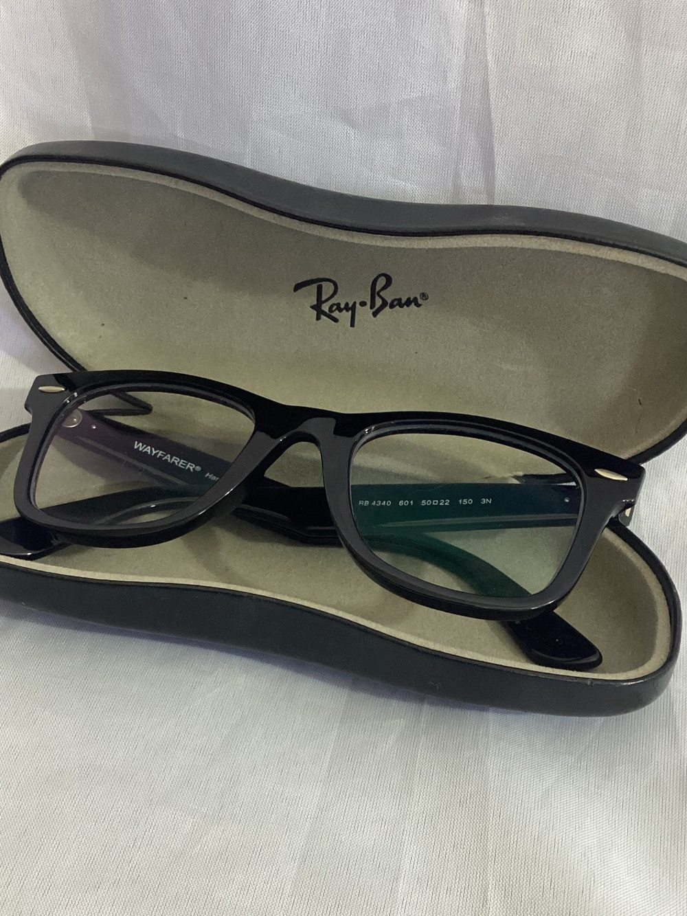 Ray-Ban Black Wayfarer Eyeglass Frames with Case
